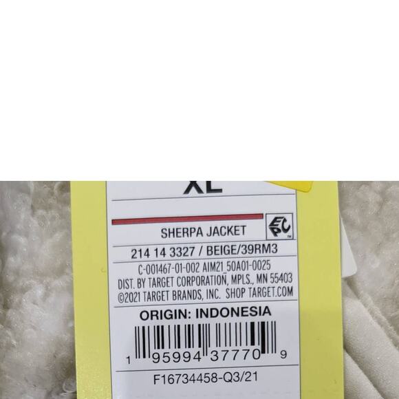 All in Motion Sherpa Jacket Ivory Beige XL Relaxed Zip Up Animal Print Casual - Picture 4 of 8